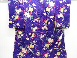 アンティーク　綸子牡丹・菊模様長襦袢